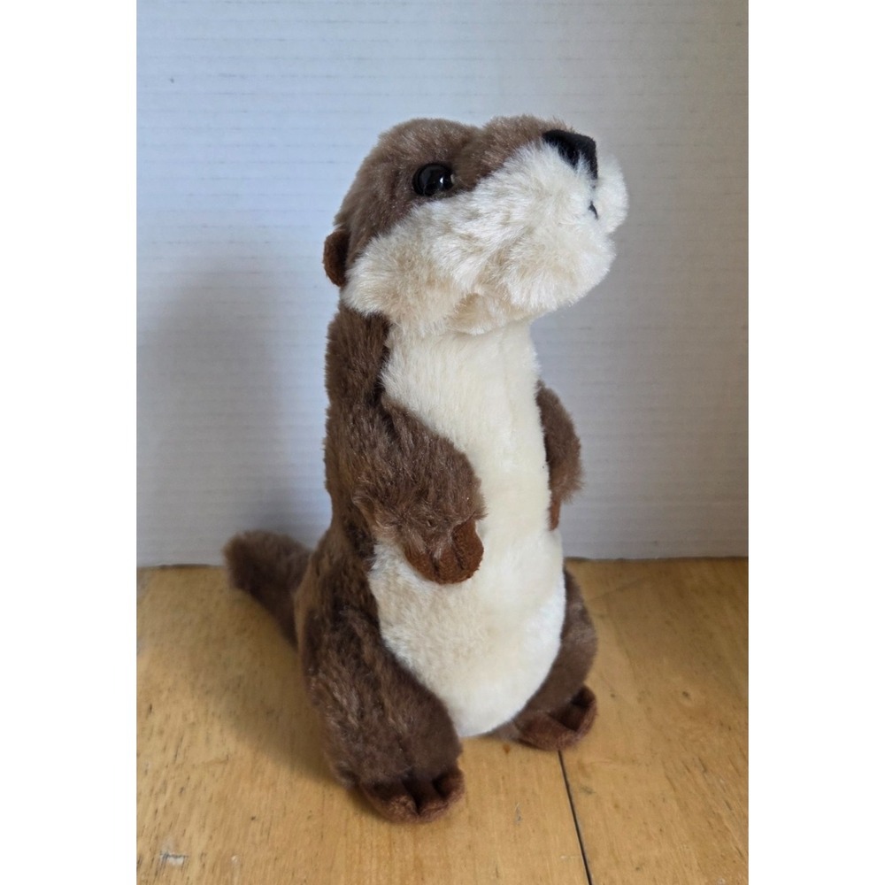 Sea World The Petting Zoo Brown Standing River Otter Plush Stuffed 10 inch 2018